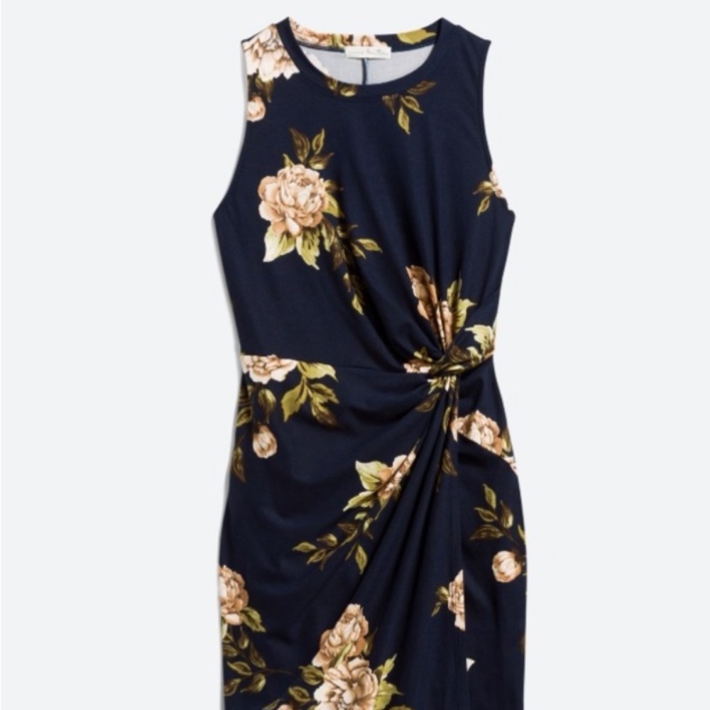 Nine Britton Navy and Beige Floral Dress